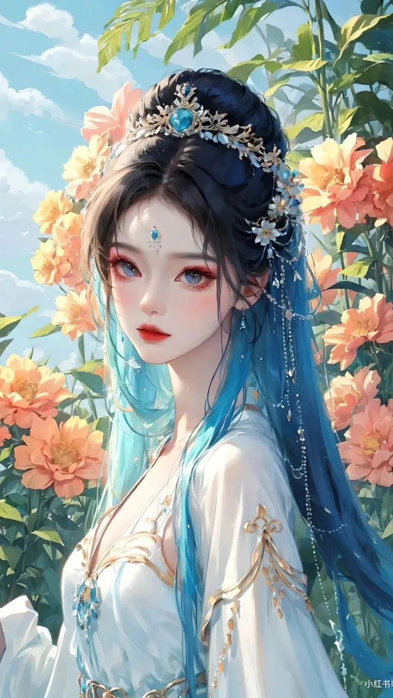 Demonstrate its own style with beautiful female anime portrait avatar