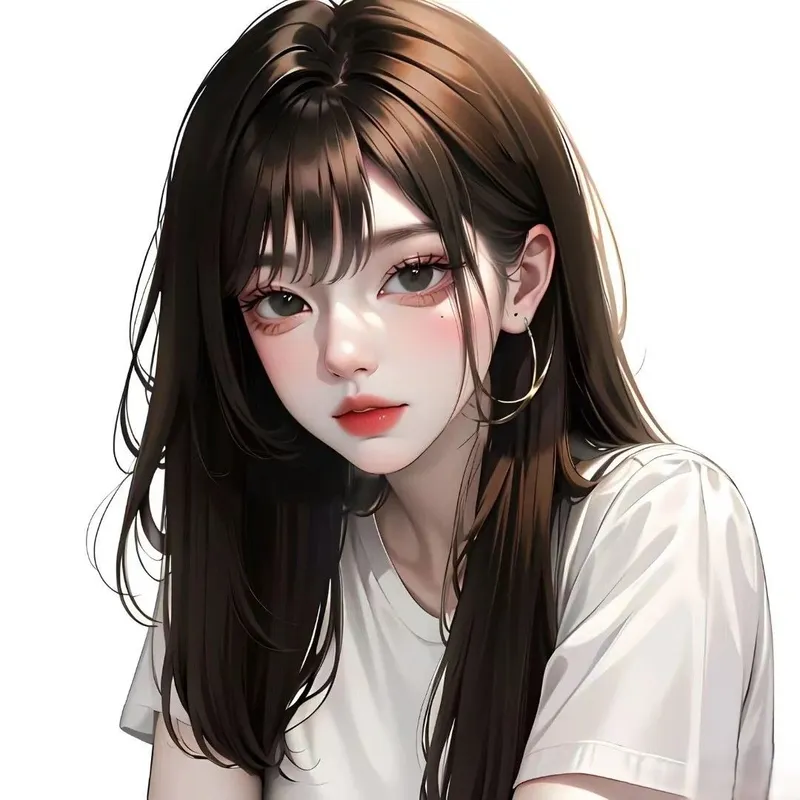 A little sweet and lovely in beautiful female anime portrait avatar