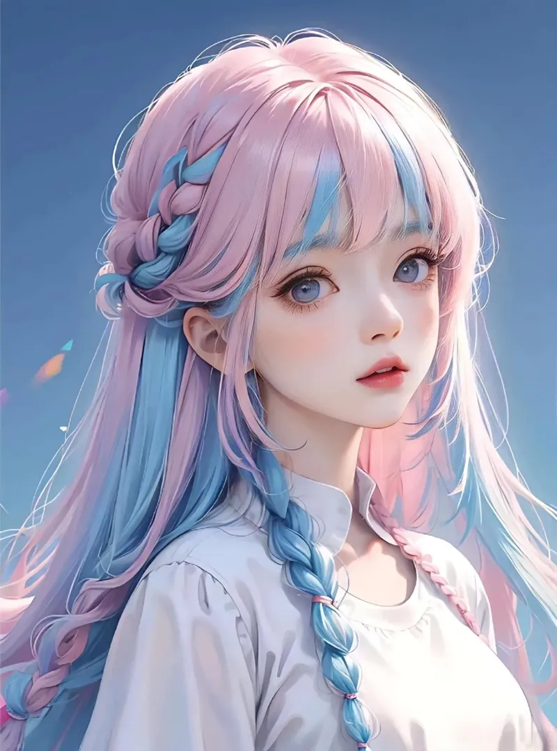 Refresh style with beautiful attractive female anime portrait avatar