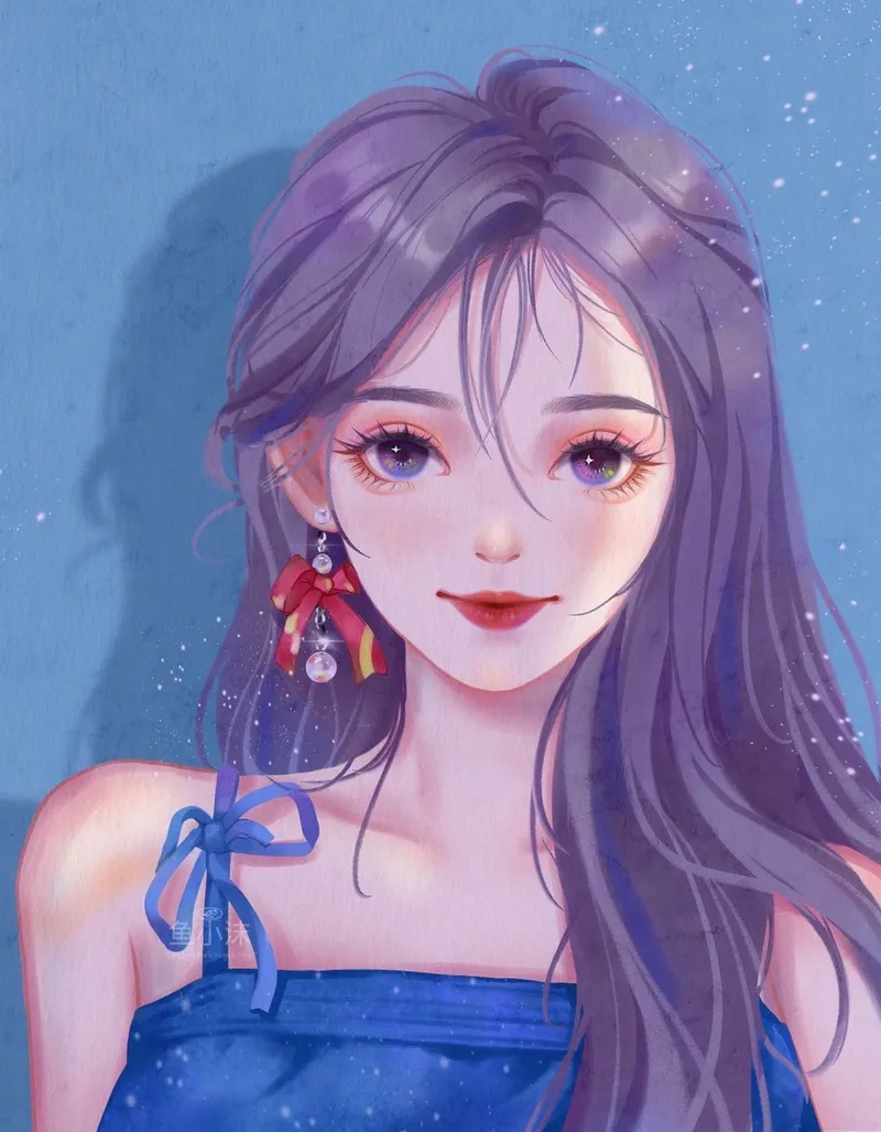 Refresh records with beautiful beautiful female anime portrait avatar