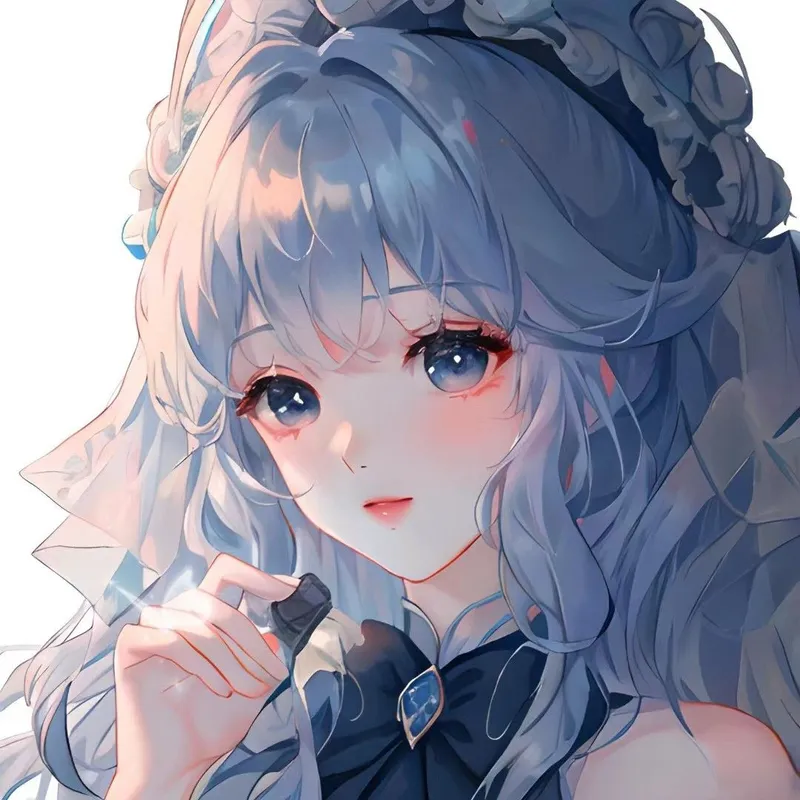 Highlights the feminine beauty through the beautiful beautiful female anime portrait avatar