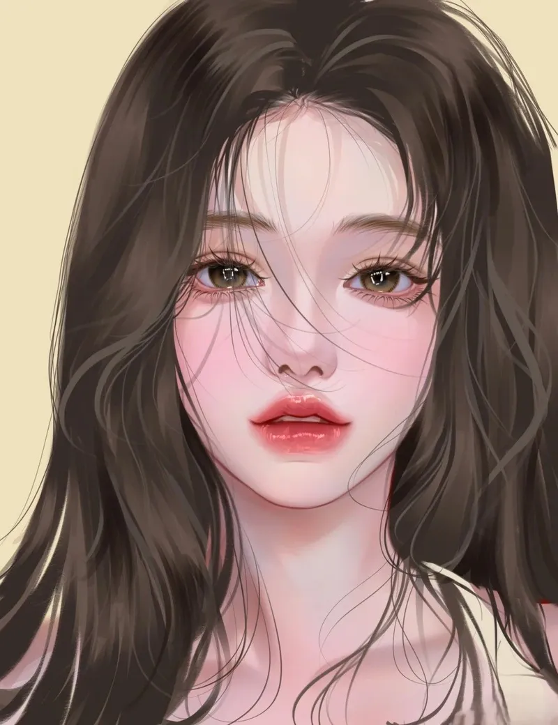 Add charm with beautiful female anime portrait avatar