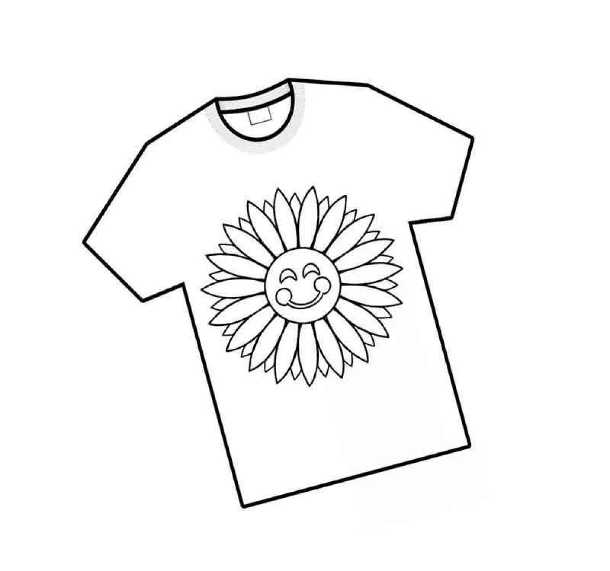 Coloring the easy -to -draw shirt for children