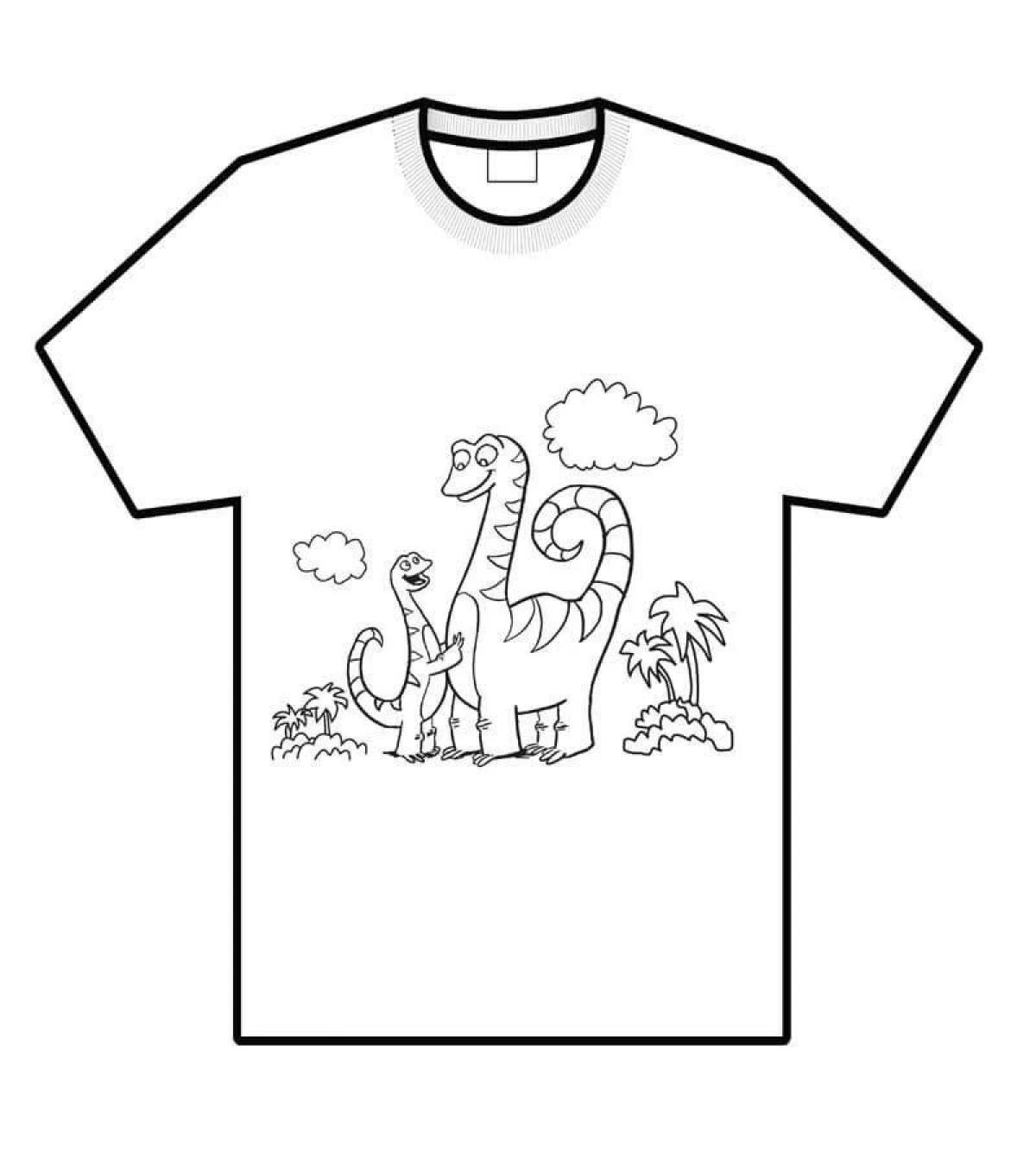 Ttranh color the shirt to help children learn about shape and color