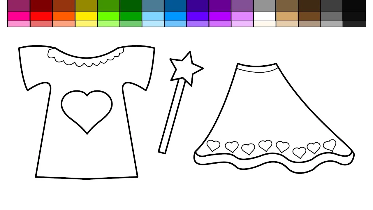 Coloring the shirt to help children create and learn through interesting images