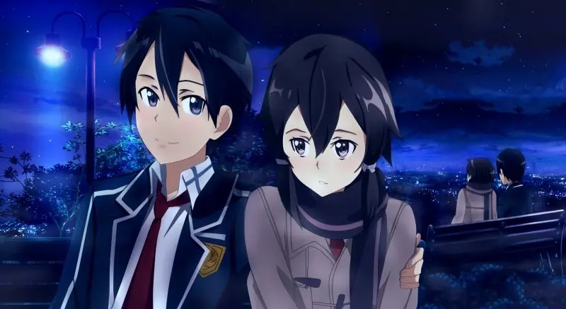 Ngắm nhìn Kirito trong ảnh anime, cảm nhận sức mạnh và sự sắc bén từ ánh mắt.