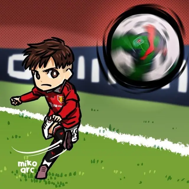 Ảnh của Chibi Manchester United Player mỉm cười rạng rỡ