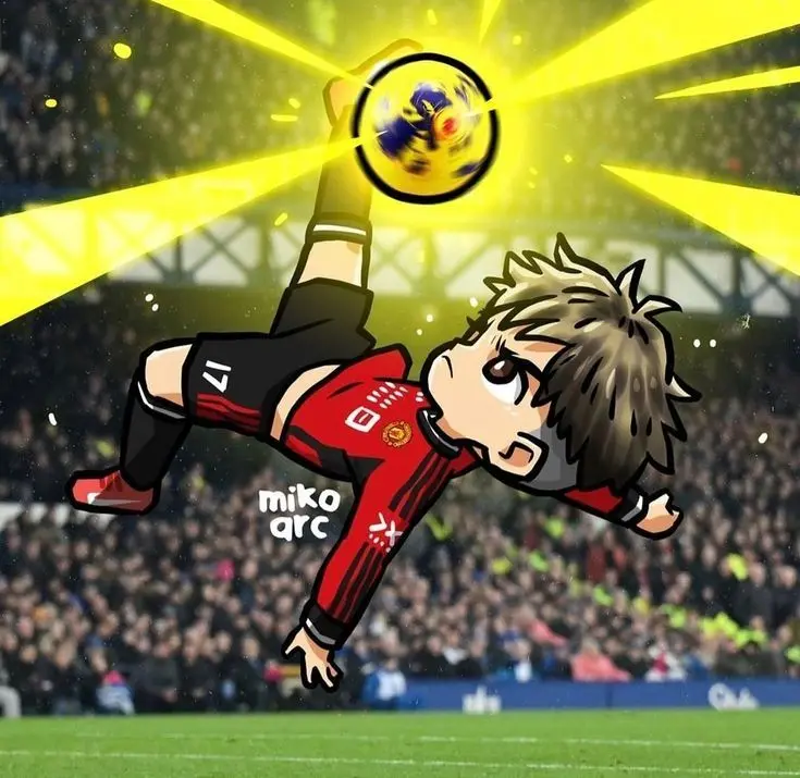 Ảnh của Chibi Manchester United ở vị trí phòng thủ khốc liệt