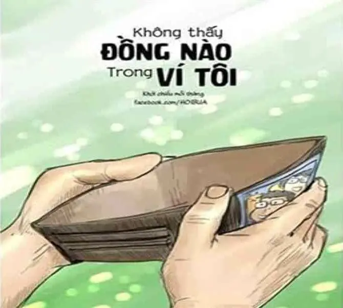 Meme hết tiền khi không còn tiền