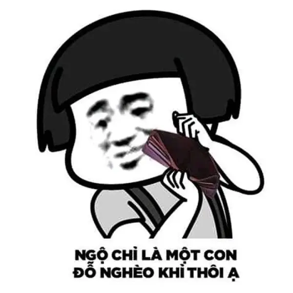 Meme hết tiền hài hước với một tình huống khó khăn