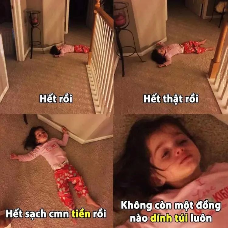 Meme hết tiền trong một tình huống đau buồn