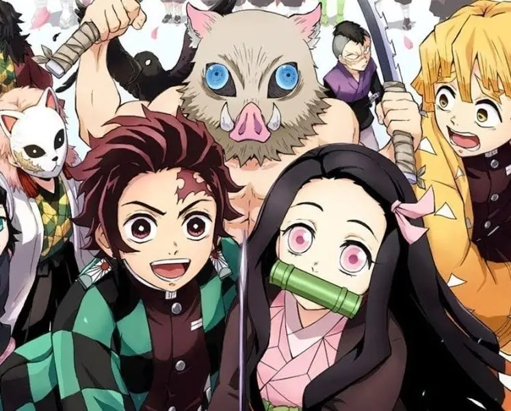 Kimetsu Yaiba Chibi Ảnh của Gyomei Himejima đứng giữ hạt