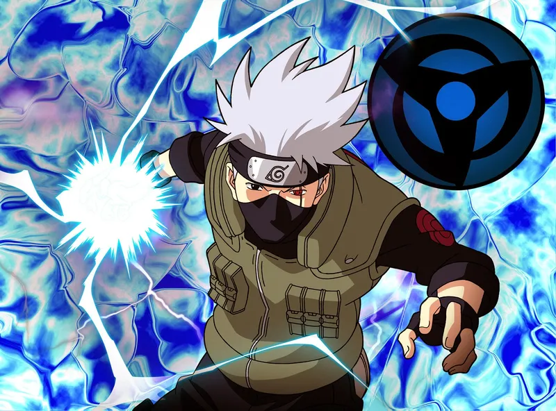 Hình ảnh của kakashi hatake gần gũi, làm nổi bật cái lạnh đặc trưng