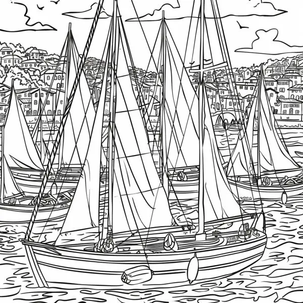 Let children explore the boat racing festival through each coloring picture.