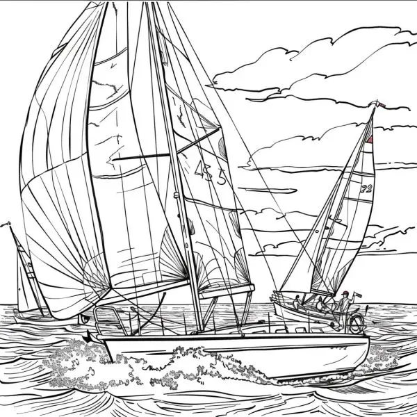 Help children understand Vietnamese culture through coloring the boat racing festival.