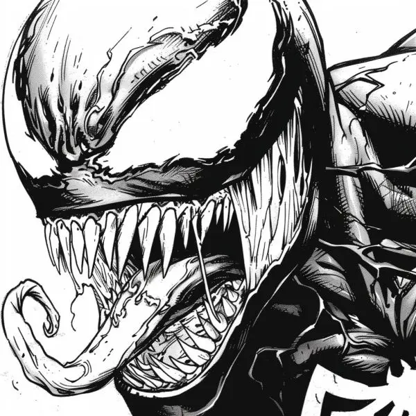 The impressive Venom coloring painting is full of creativity!