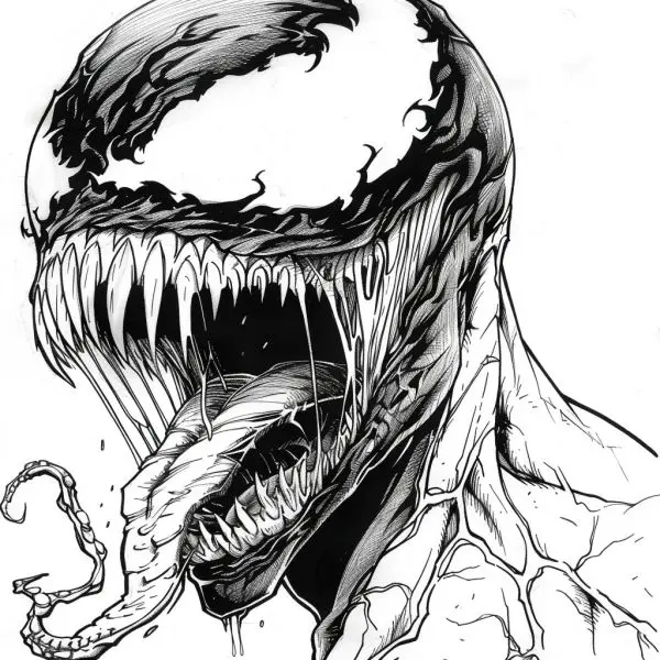 Babies will love the ultra -peak Venom coloring paintings, suitable for all ages.