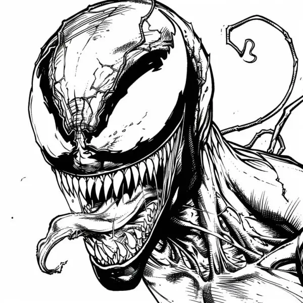 Discover Venom's power through coloring paintings.