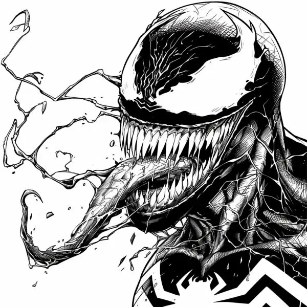 The most beautiful Venom color painting 2024 for children who love superhero.