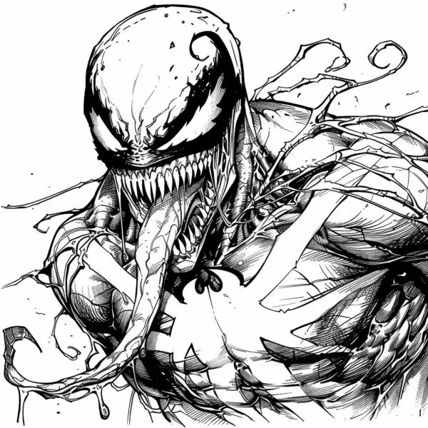 Download Venom Coloring Painting Extremely for Marvel Child Fans!