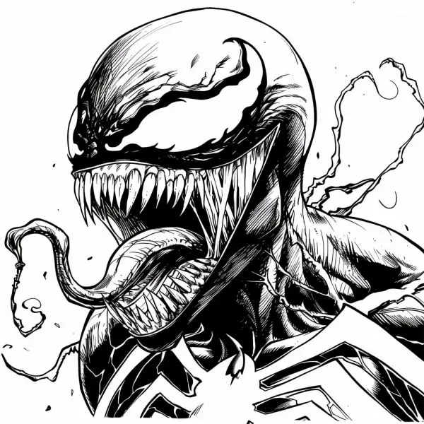 Coloring Venom - Interesting activity for children to learn and play.