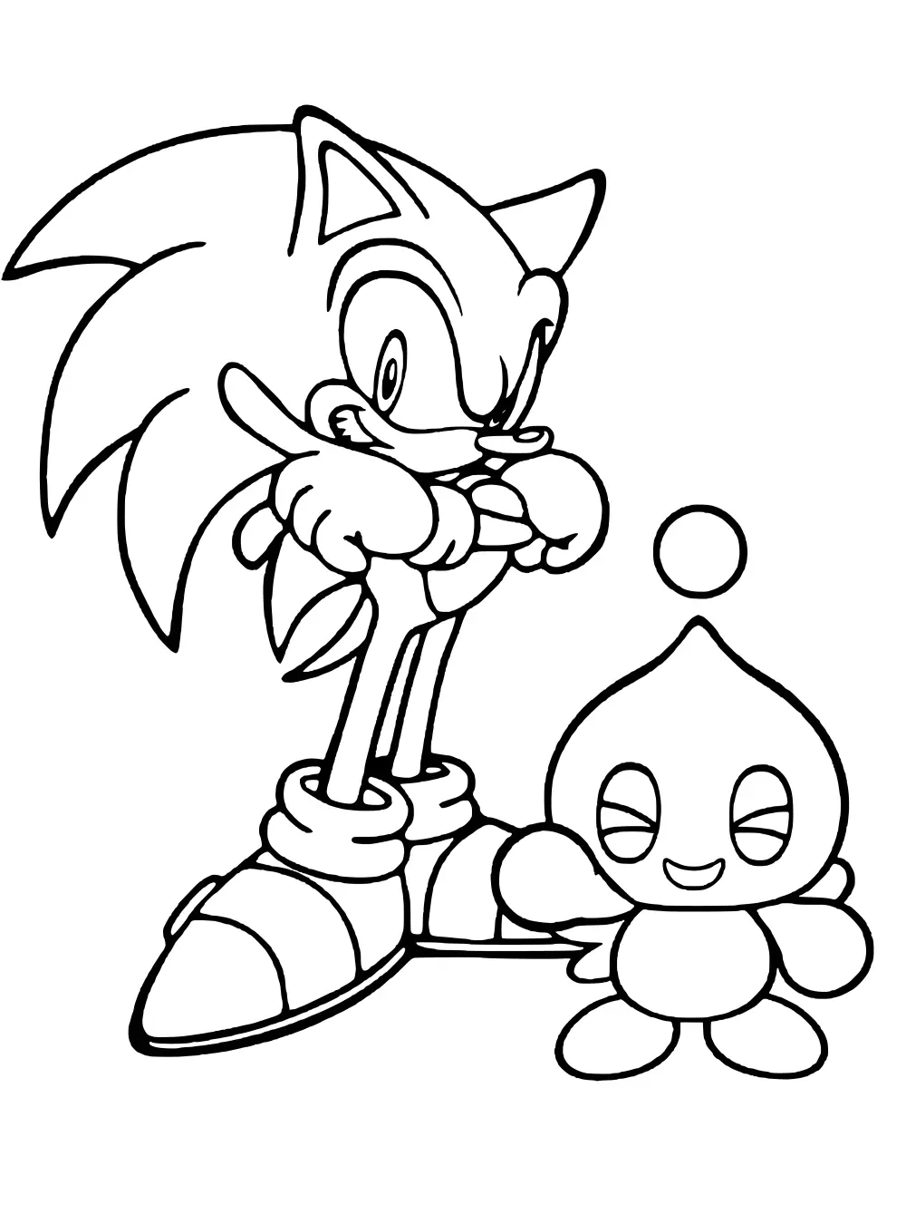 Coloring Sonic - Useful activity helps children develop creative thinking.