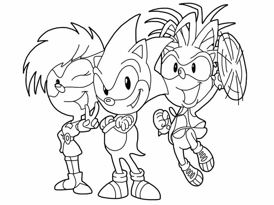 Coloring Sonic - Children learn to color through every small detail.