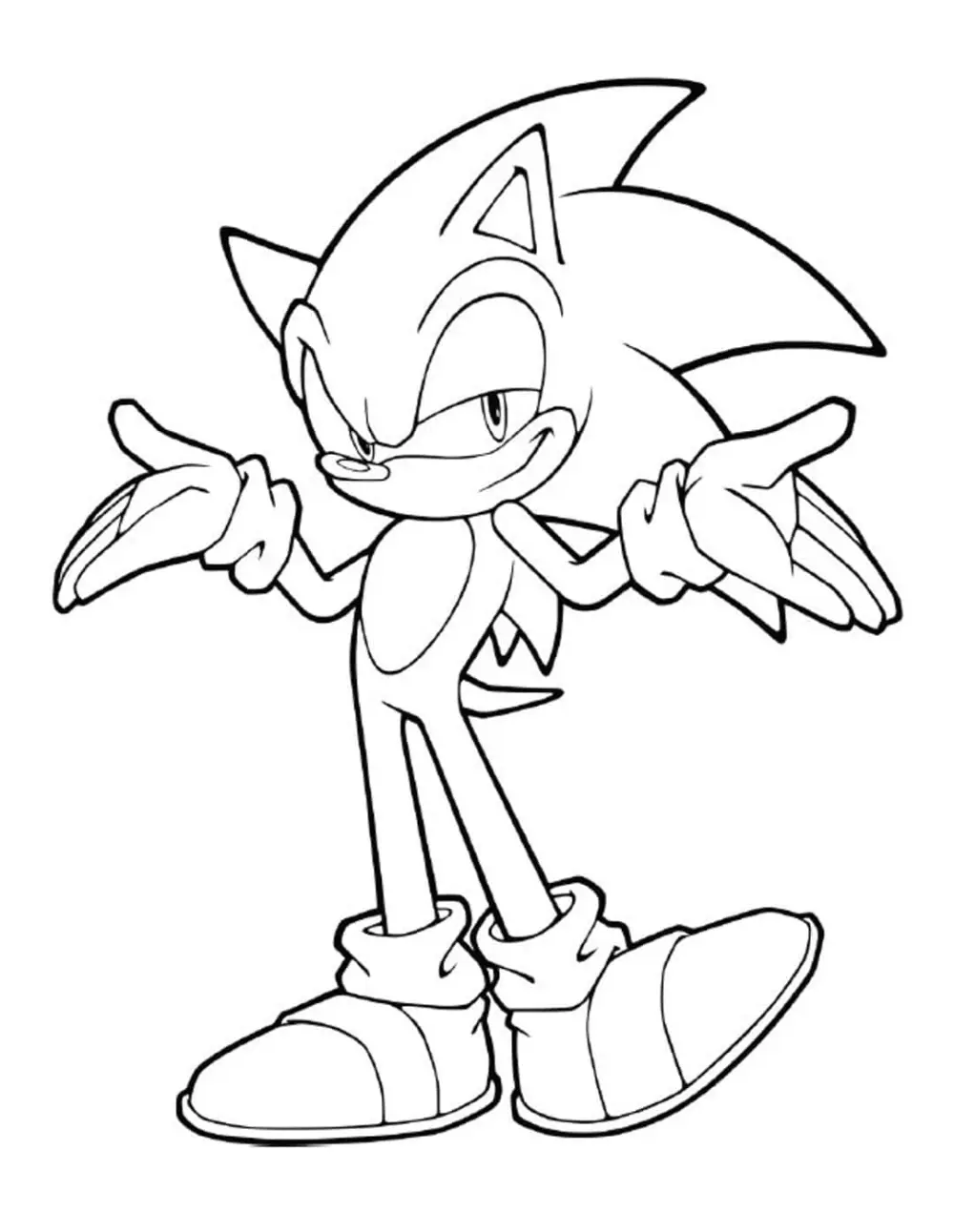 Coloring Sonic - Useful activity helps children develop painting thinking.