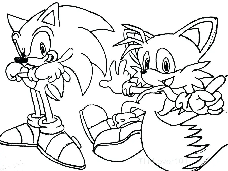 Coloring Sonic - Babies will learn how to love cartoon characters through each color.