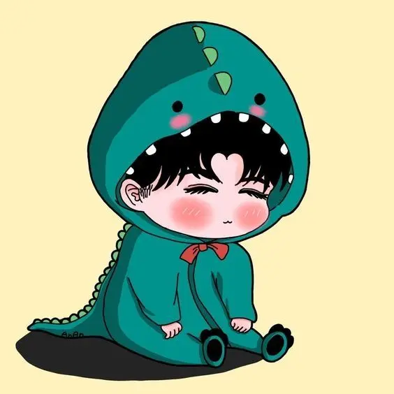 Chibi avatar hình nền khủng long cute ff, mang phong cách ngộ nghĩnh