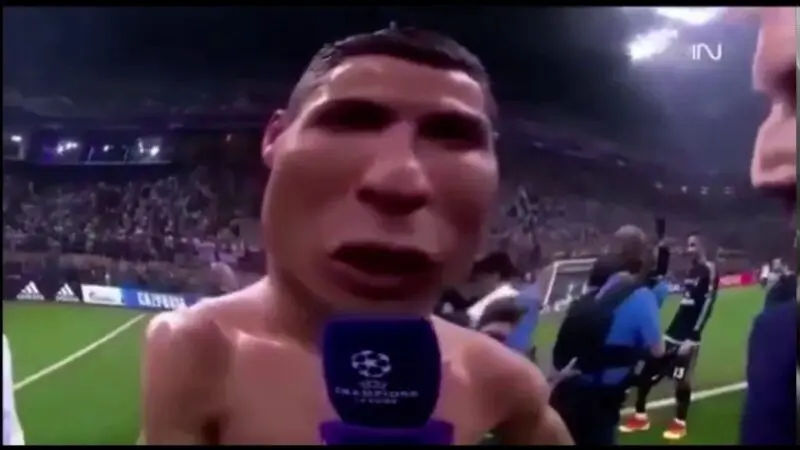 Meme ronaldo phỏng vấn thú vị