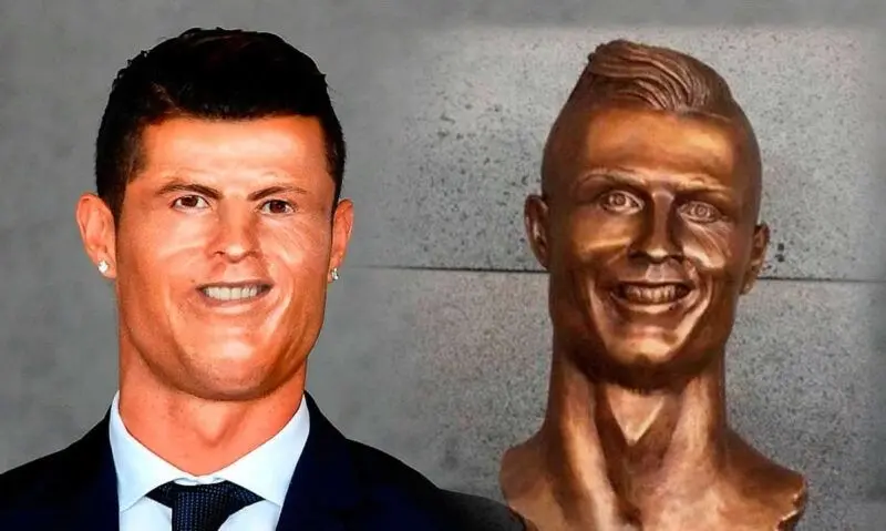 Meme Ronaldo đúc một bức tượng hài kịch