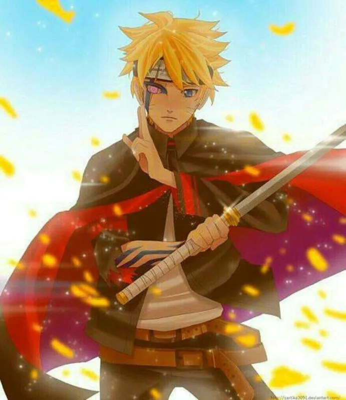 Hình ảnh của Boruto Uzumaki nổi bật trong loạt phim Naruto