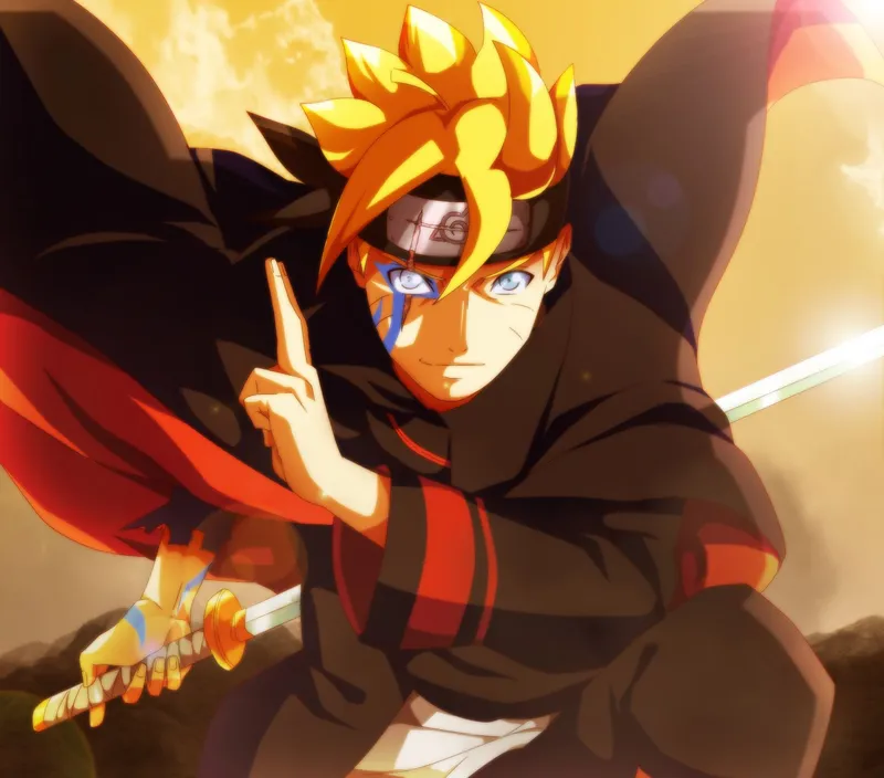 Hình ảnh của Boruto Uzumaki với những thay đổi tượng trưng đầy đủ qua từng tập