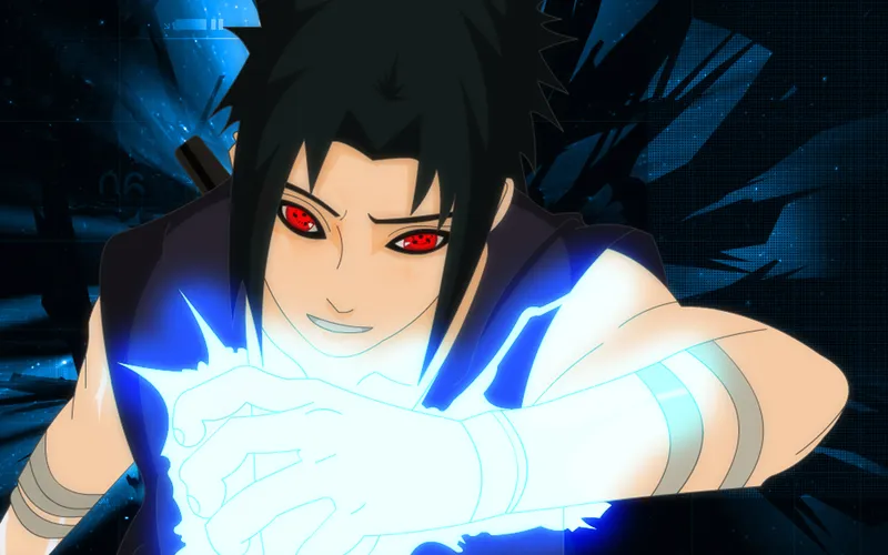 Ảnh Sasuke Uchiha với cách mạnh mẽ, nhất quán