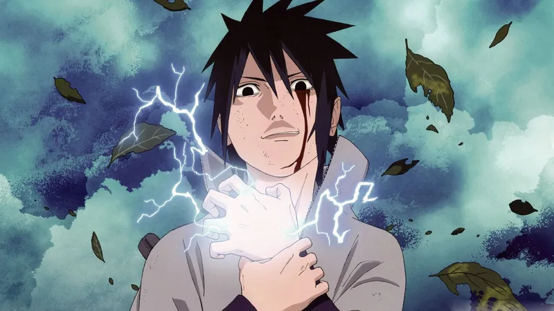 Hình ảnh sasuke uchiha với khí quản uchiha