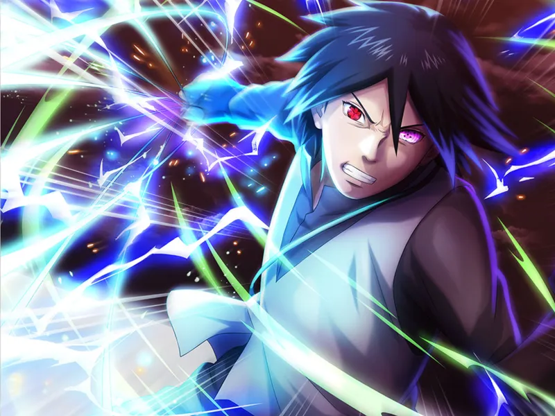 Ảnh Sasuke Uchiha trong trận chiến hấp dẫn