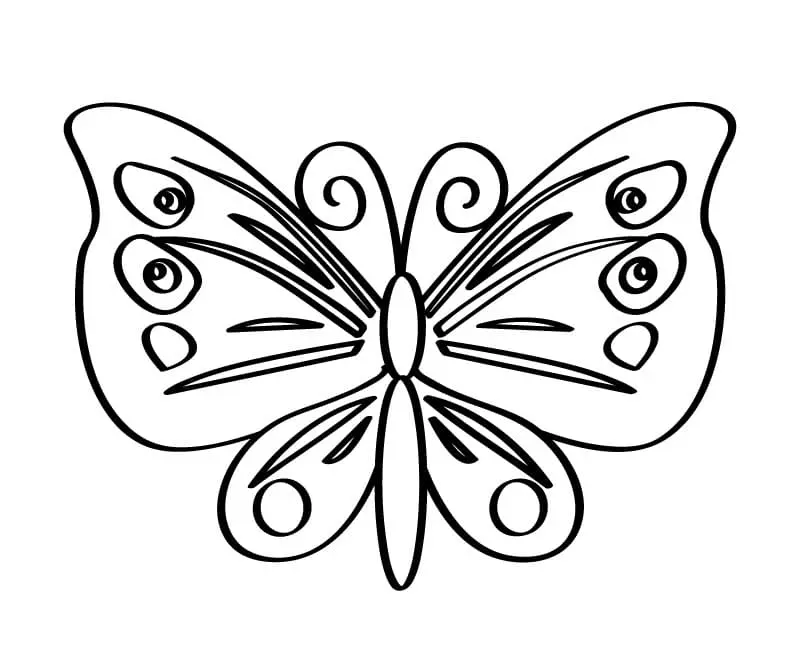 Coloring the most beautiful butterfly, baby will love every day.