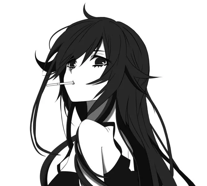 Women's black and white avatar, perfect choice to brighten the new day.