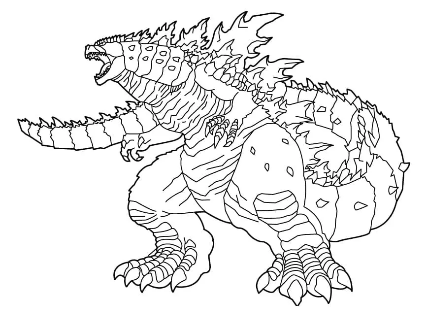 Baby will love Godzilla coloring strong and vivid.