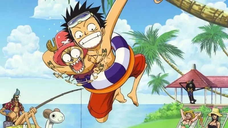 Luffy còn trẻ với đôi mắt sáng