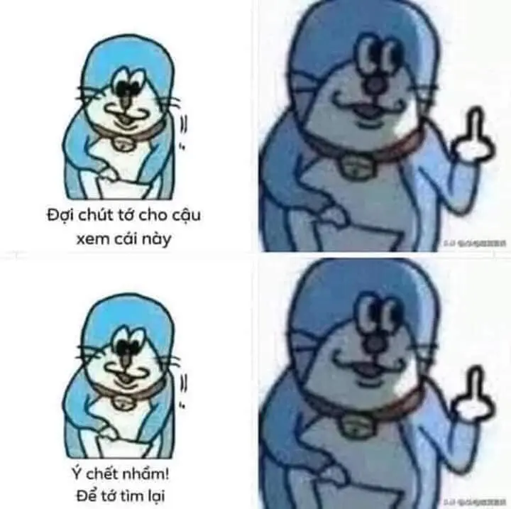 Doraemon meme với biểu cảm ngạc nhiên