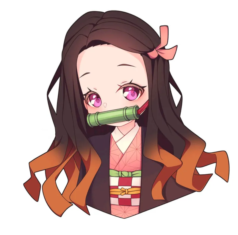 Hình ảnh Nezuko Chibi có phong cách anime ấn tượng.