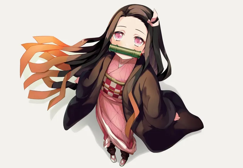 Nezuko Chibi rất dễ vẽ với những dòng đơn giản nhưng cực kỳ dễ thương.