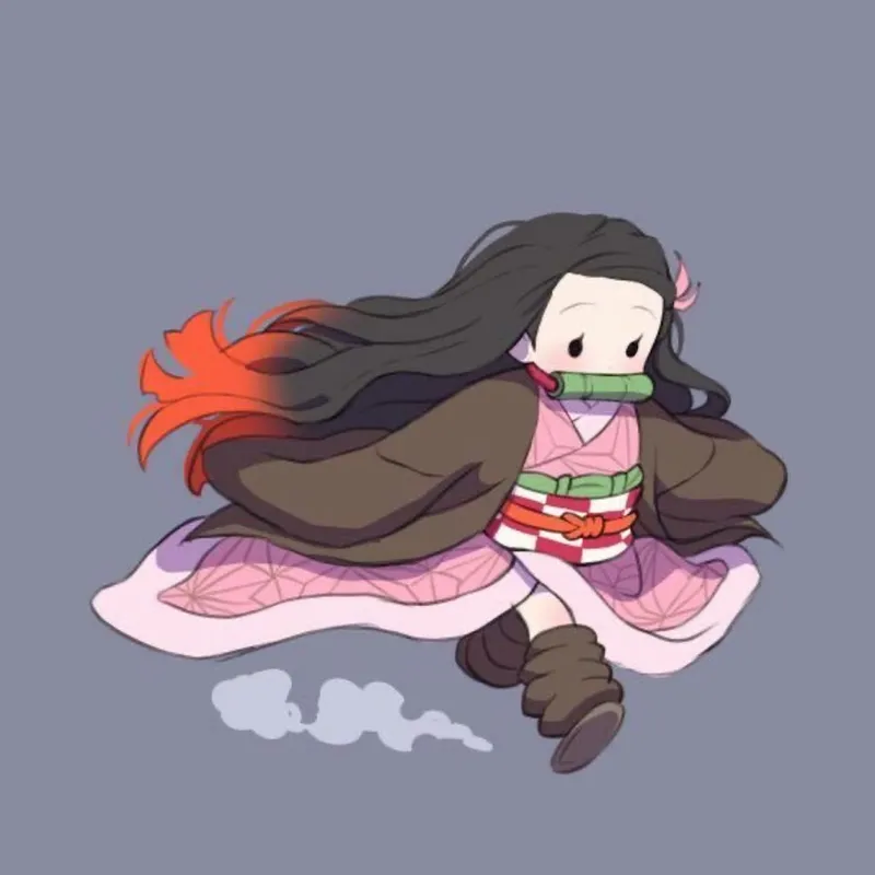 Hình ảnh của Nezuko Chibi rất dễ vẽ cho người mới bắt đầu học vẽ anime.