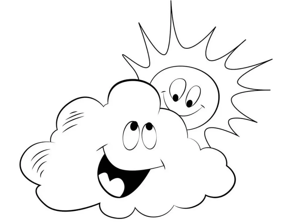 Coloring clouds - useful activities to help children develop artistic thinking.