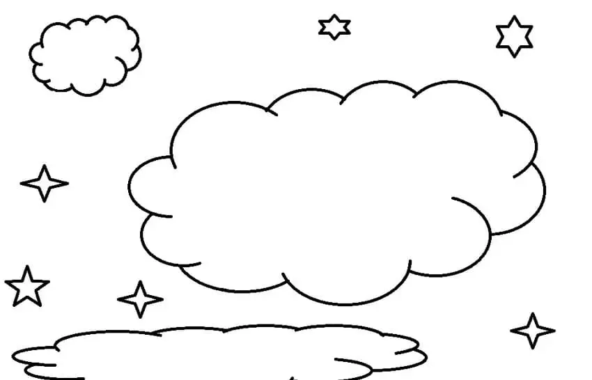 Coloring clouds - useful activities to help children develop creative thinking.