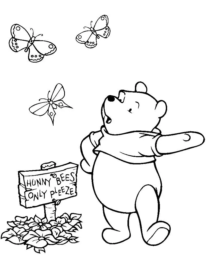 Bộ Sưu tập tranh tô màu Winnie the Pooh đẹp nhất cho bé