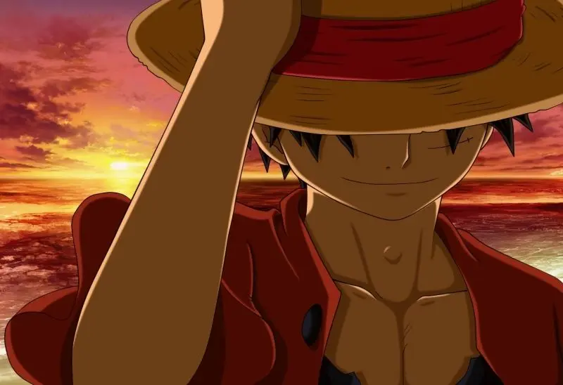 Ảnh anime Luffy khi anh đối mặt với thử thách một mình.