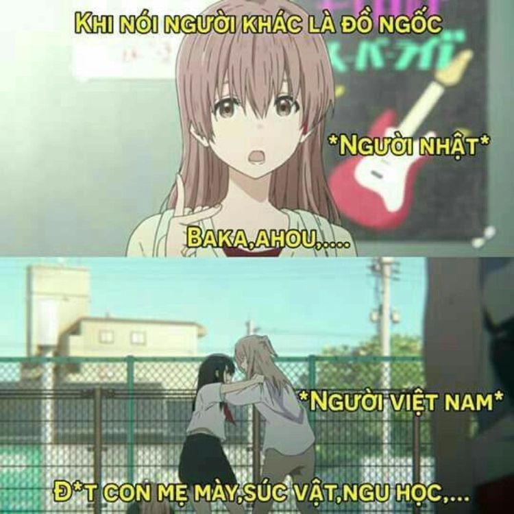 Anime hài hước meme trong mọi biểu hiện